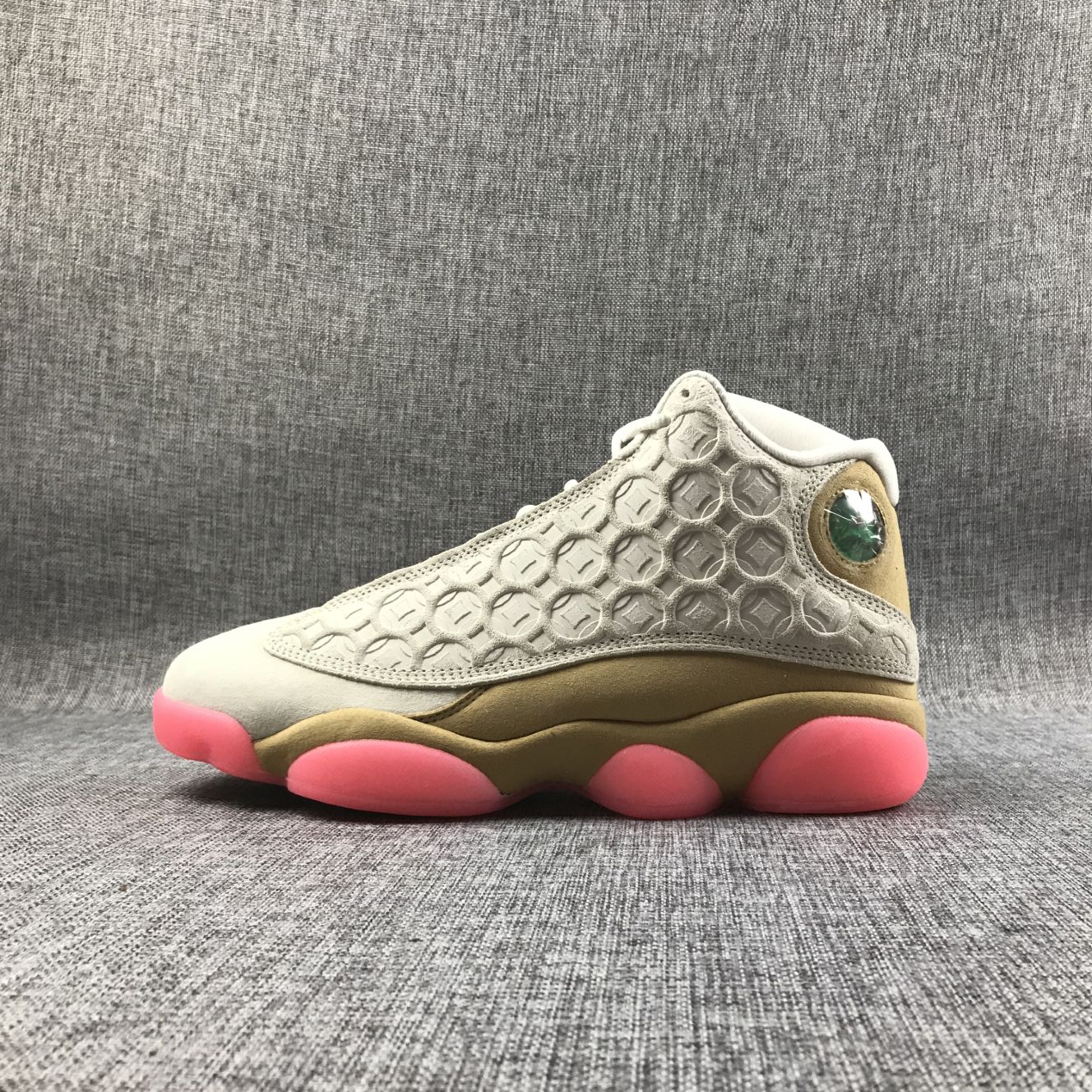 New Air Jordan 13 GS CNY Grey Brown Pink Shoes - Click Image to Close